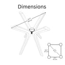 Solid Wood Round Dining Butterfly Table Base 4-Legs