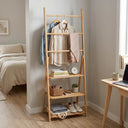 Freestanding Bamboo Garment Rack