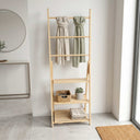 Freestanding Bamboo Garment Rack