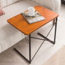 C-Shaped Wide Table with Metal Legs