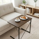 C-Shaped Wide Table with Metal Legs