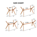 Solid Wood Rectangle Dining Butterfly Table Base 4-Legs