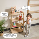 Montessori toy storage shelf, kids freestanding bookshelf 5