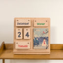 Montessori wooden calendar, wooden educational calendar for kids  8
