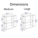 Slim 3-Tier Rectangular Side Table