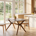 Rustic Rectangle Dining Table with Butterfly Pedestal Legs