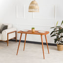 Modern Rectangle Solid Pine Dining Table with Rounded Edges