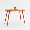 Modern Rectangle Solid Pine Dining Table with Rounded Edges