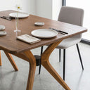 Rustic Rectangle Dining Table with Butterfly Pedestal Legs