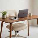 Minimalist Birch Plywood Home Office Desk with Rounded Edges
