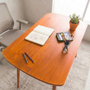 Modern Rectangular Solid Pine Home Office Desk with Rounded Edges