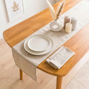 Modern Solid Oak Rectangle Dining Table with Rounded Side