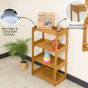 Montessori toy storage shelf, kids freestanding bookshelf 7