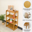 Montessori toy storage shelf, kids freestanding bookshelf 4