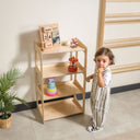 Montessori toy storage shelf, kids freestanding bookshelf 