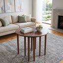 Solid Wood Round Nesting Coffee Table