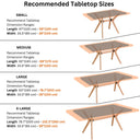 Solid Wood Rectangle Dining Butterfly Table Base 4-Legs
