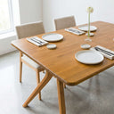 Rustic Rectangle Dining Table with Butterfly Pedestal Legs
