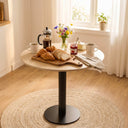 Birch Plywood Round Dining Table with Metal Tulip Leg