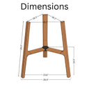 Solid Wood Pyramid Table Base