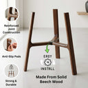 Solid Wood Pyramid Table Base