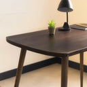 Modern Rectangular Solid Pine Home Office Desk with Rounded Edges