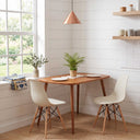 Modern Rectangle Solid Pine Dining Table with Rounded Edges