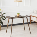 Modern Rectangle Solid Pine Dining Table with Rounded Edges