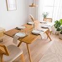 Rustic Rectangle Dining Table with Butterfly Pedestal Legs