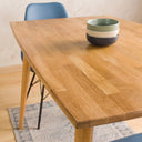 Solid Oak Oval Edged Rectangle Dining Table