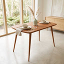Modern Rectangle Solid Pine Dining Table with Rounded Edges