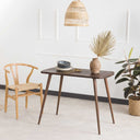 Modern Rectangle Solid Pine Dining Table with Rounded Edges
