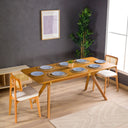 Rustic Rectangle Dining Table with Butterfly Pedestal Legs