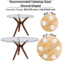 Solid Wood Round Dining Butterfly Table Base 3-Legs