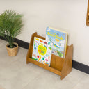 Freestanding Montessori Bookshelf, Handcrafted Wooden Kids Book Display Shelf 12