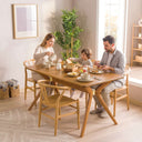 Rustic Rectangle Dining Table with Butterfly Pedestal Legs