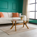 rectangle coffee table base 4 legs, wood coffee table base for glass top 16