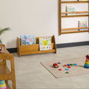 Freestanding Montessori Bookshelf, Handcrafted Wooden Kids Book Display Shelf 26