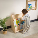 Freestanding Montessori Bookshelf, Handcrafted Wooden Kids Book Display Shelf 29