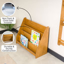Freestanding Montessori Bookshelf, Handcrafted Wooden Kids Book Display Shelf 9