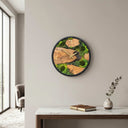 Rustic Solid Wood Wall Clock – Moss Edition
