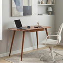 Curved Desk with Drawer – Handcrafted Rounded Edge Home Office Desk in Birch Plywood