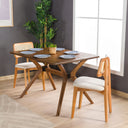 Rustic Rectangle Dining Table with Butterfly Pedestal Legs