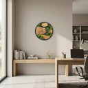 Rustic Solid Wood Wall Clock – Moss Edition