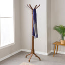 freestanding coat rack, solid wood coat stand 