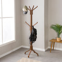 freestanding coat rack, solid wood coat stand  1