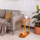 Solid Wood Oval Side Table