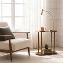Solid Wood Oval Side Table