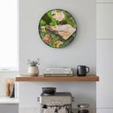 Rustic Solid Wood Wall Clock – Moss Edition