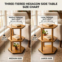 3-Tier Hexagon Side Table